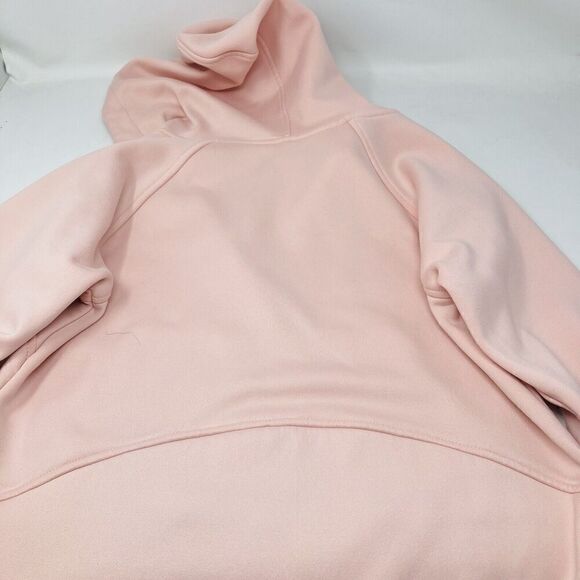 LASLULU Women's Size Small Pink 1/2 Zip Pocketed Cropped Hoodie - Picture 7 of 15
